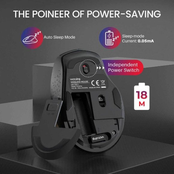 VicTsing Wireless Mouse Ergonomic Whisper Comfortable PC307A - Picture 6 of 8